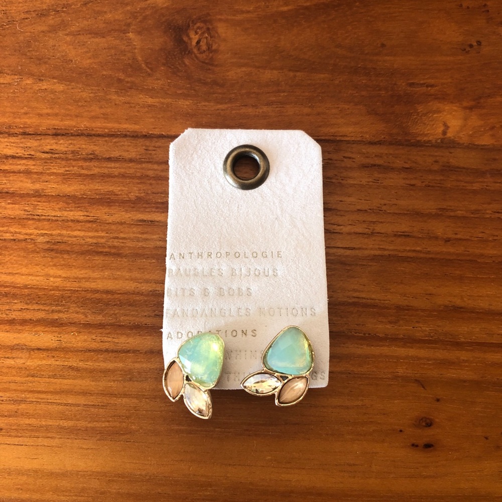 Anthropologie three color stone earrings